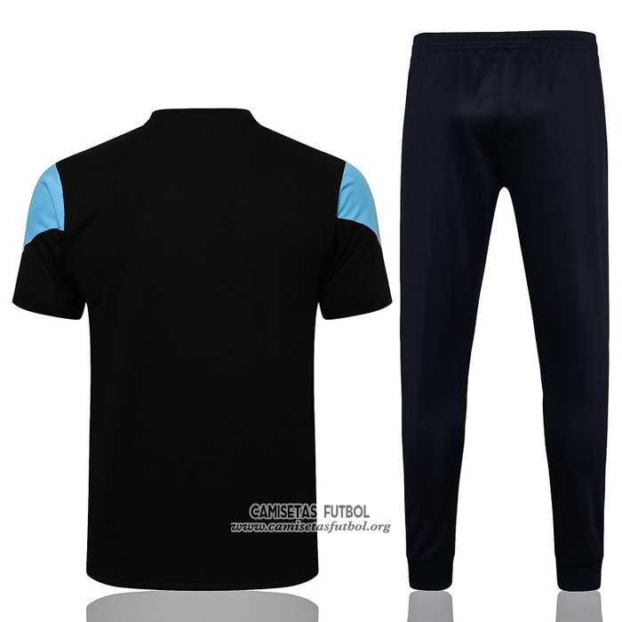 Chandal del Olympique Marsella Manga Corta 2021/2022 Negro